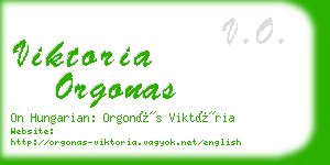 viktoria orgonas business card